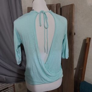 BKE Dolman open back beaded top - S